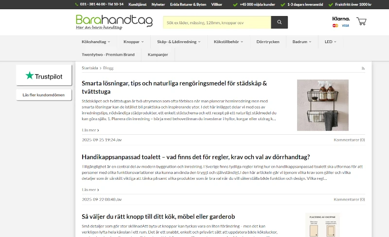 Skärmdump av Barahandtags blogg